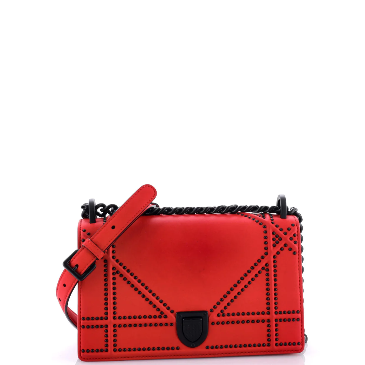 Diorama Flap Bag Studded Leather Small - Deep Luxury