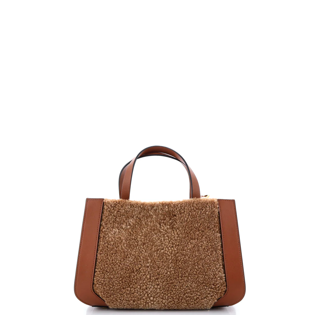 VLogo Shopper Tote Shearling and Leather Mini - Deep Luxury