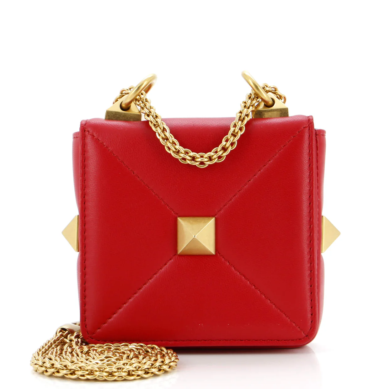 Roman Stud Flap Bag Quilted Leather Mini - Deep Luxury