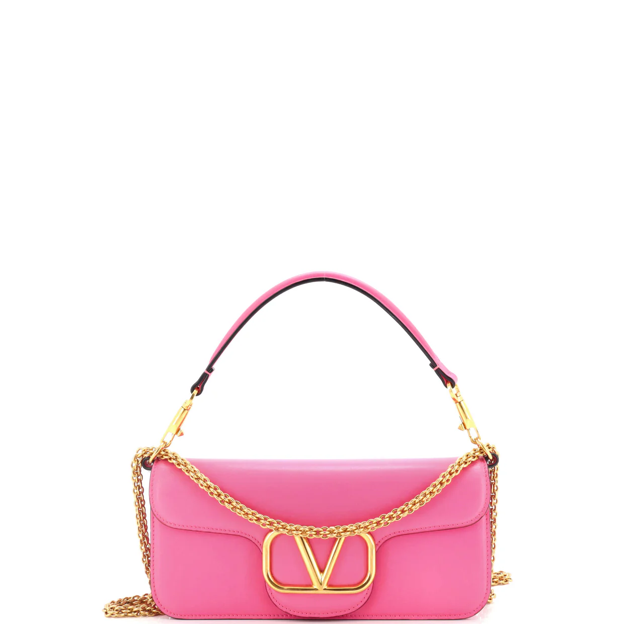 VLogo Loco Flap Shoulder Bag Leather Medium - Deep Luxury