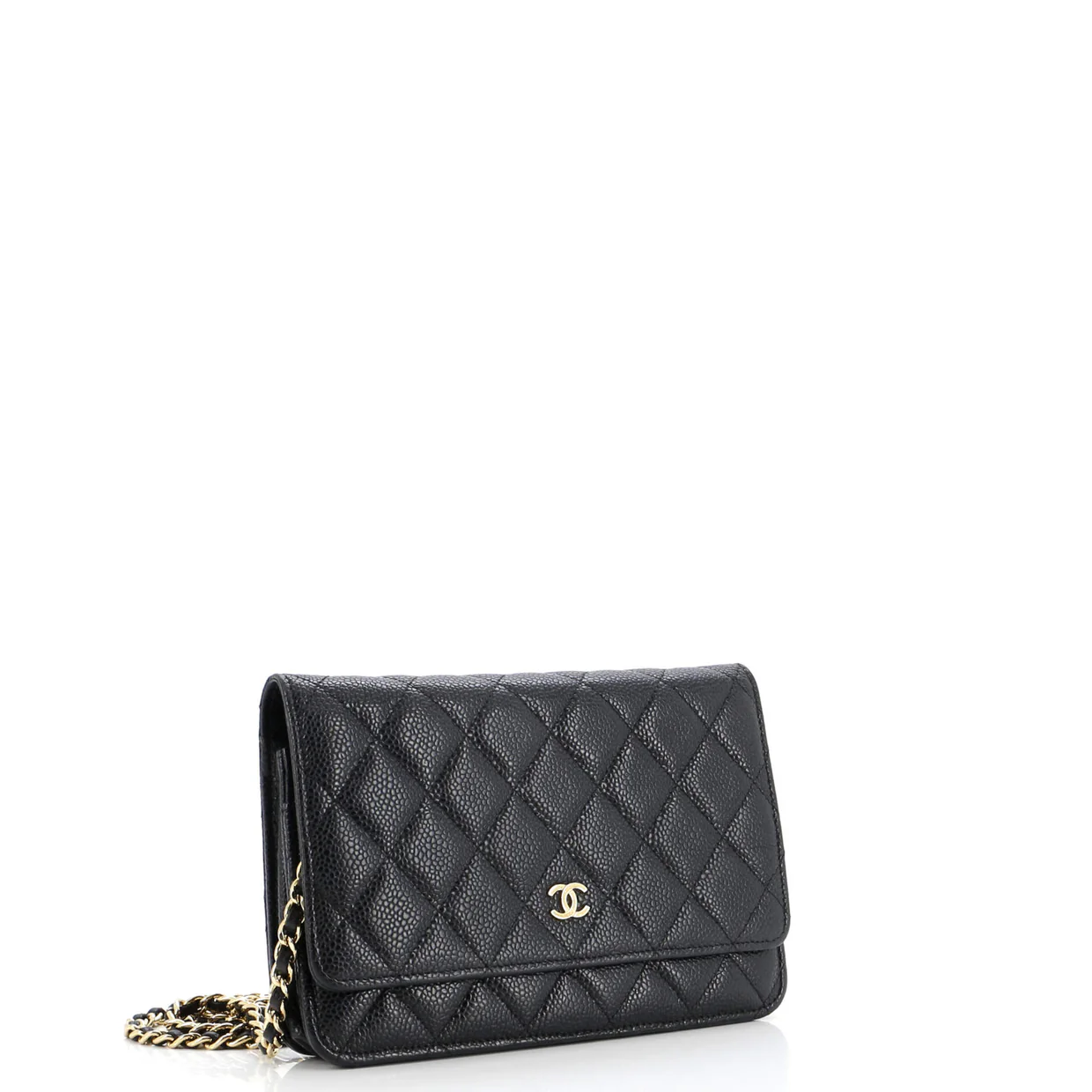 Wallet on Chain Quilted Caviar - Deep Luxury