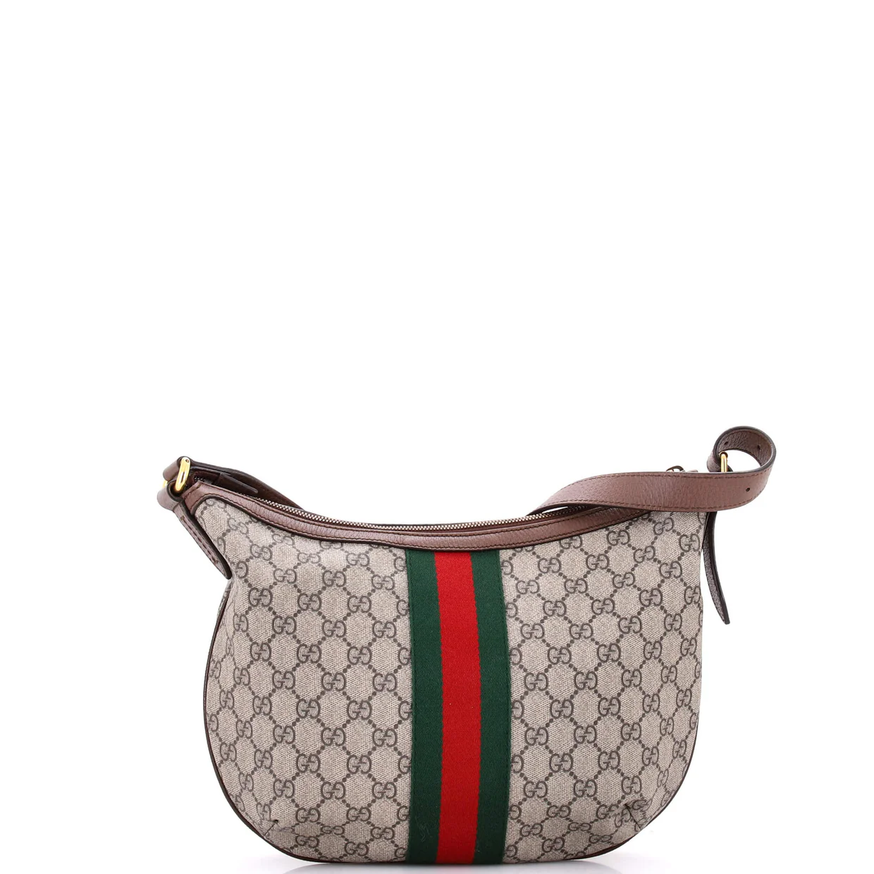 Ophidia Half Moon Hobo GG Coated Canvas Small - Deep Luxury