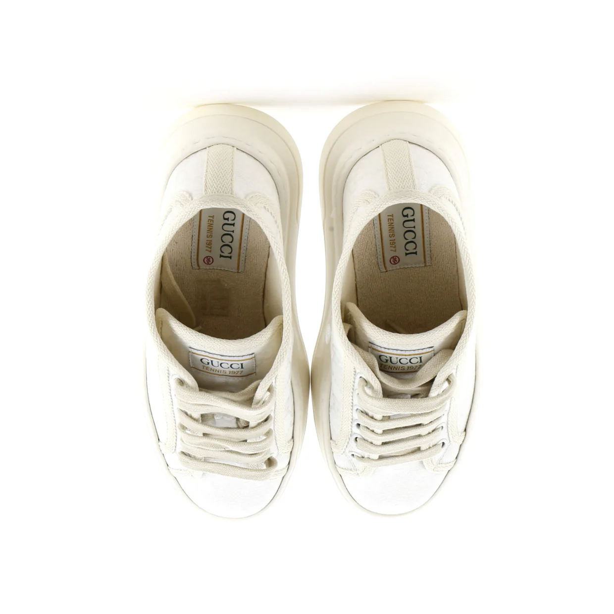 Women's 1977 Tennis Platform Sneakers GG Canvas - Deep Luxury