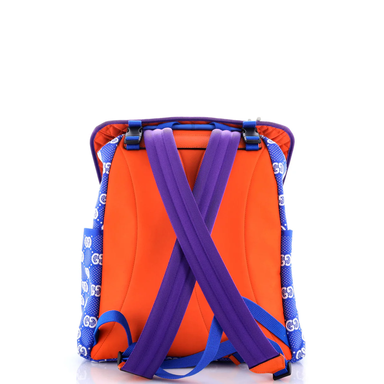 Panelled Double Buckle Backpack GG Jacquard Nylon and Rubber Large - Deep Luxury