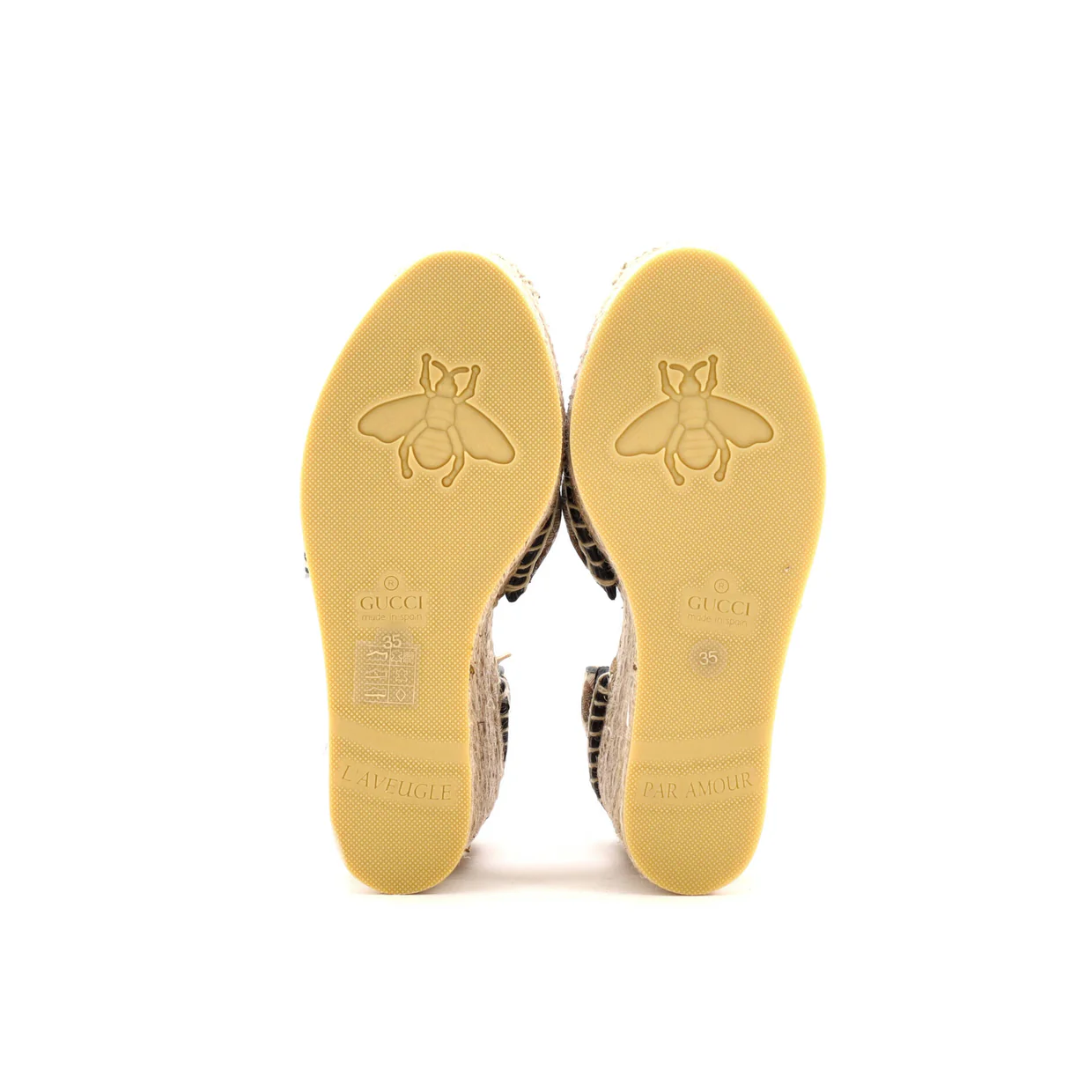 Women's GG Marmont Wedge Espadrilles Diagonal Quilted GG Canvas - Deep Luxury