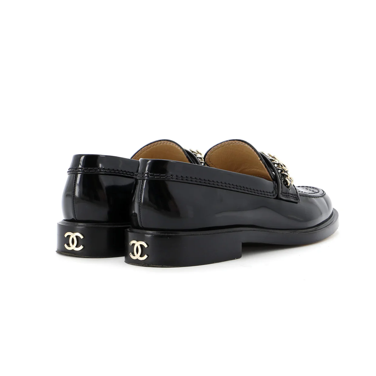Women's Logo Loafers Shiny Calfskin - Deep Luxury