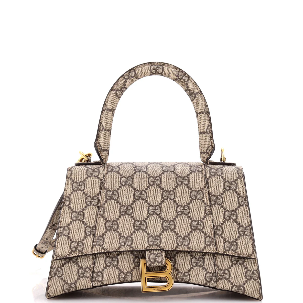 x Balenciaga The Hacker Project Hourglass Top Handle Bag GG Coated Canvas Small - Deep Luxury