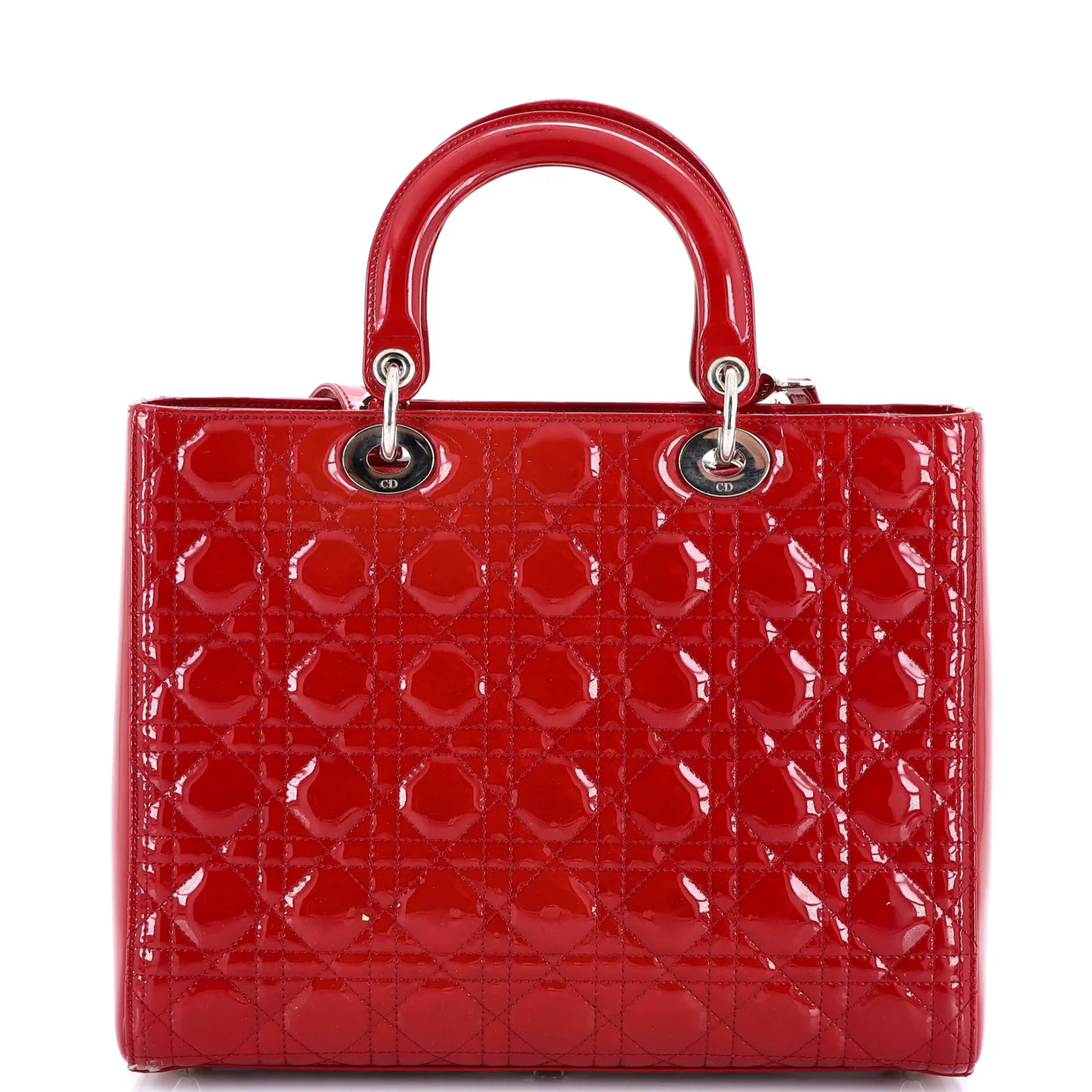 Lady Dior Bag Cannage Quilt Patent Large - Deep Luxury