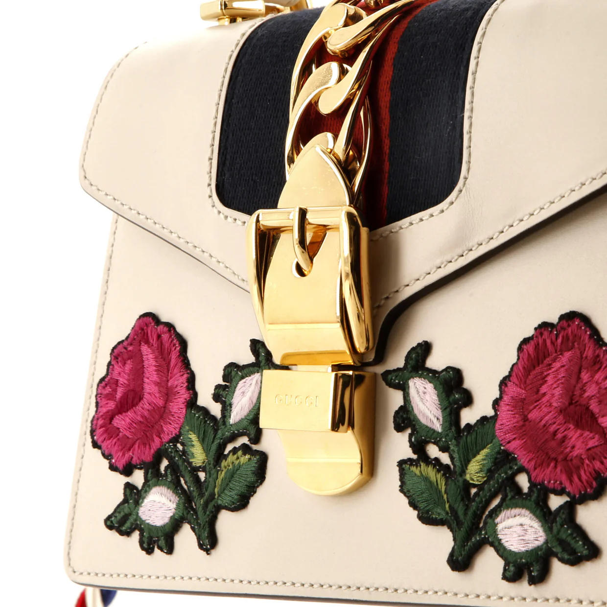 Sylvie Top Handle Bag Embroidered Leather Mini - Deep Luxury