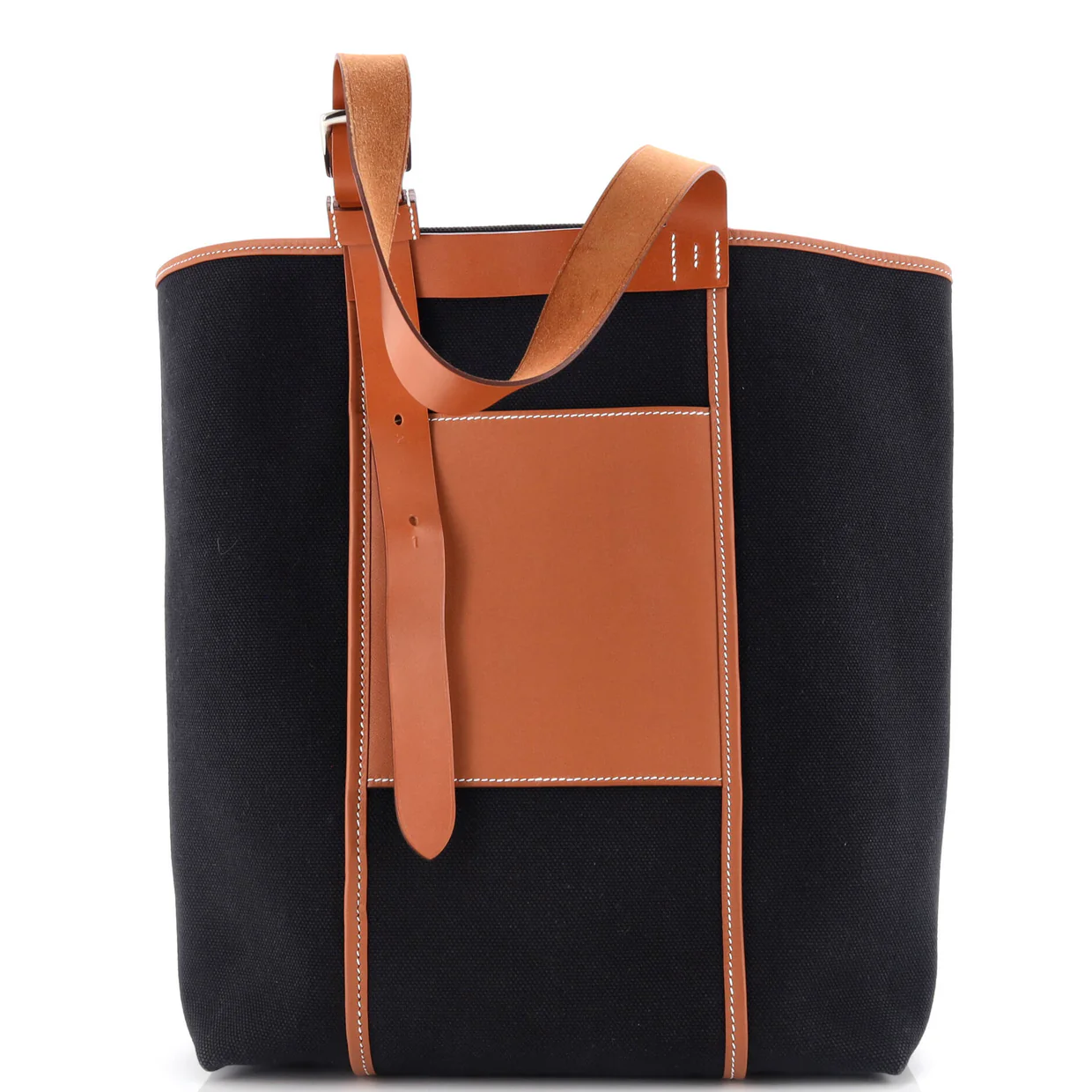 Etriviere Pocket Tote Toile and Leather 27 - Deep Luxury
