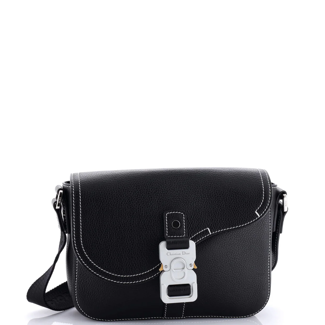 Saddle Buckle Flap Messenger Bag Leather Mini - Deep Luxury
