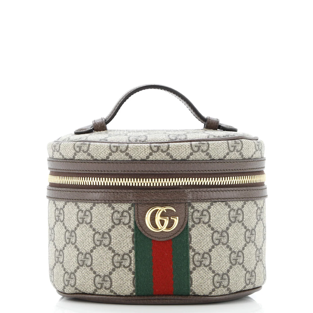 Ophidia Top Handle Cosmetic Case GG Coated Canvas Mini - Deep Luxury