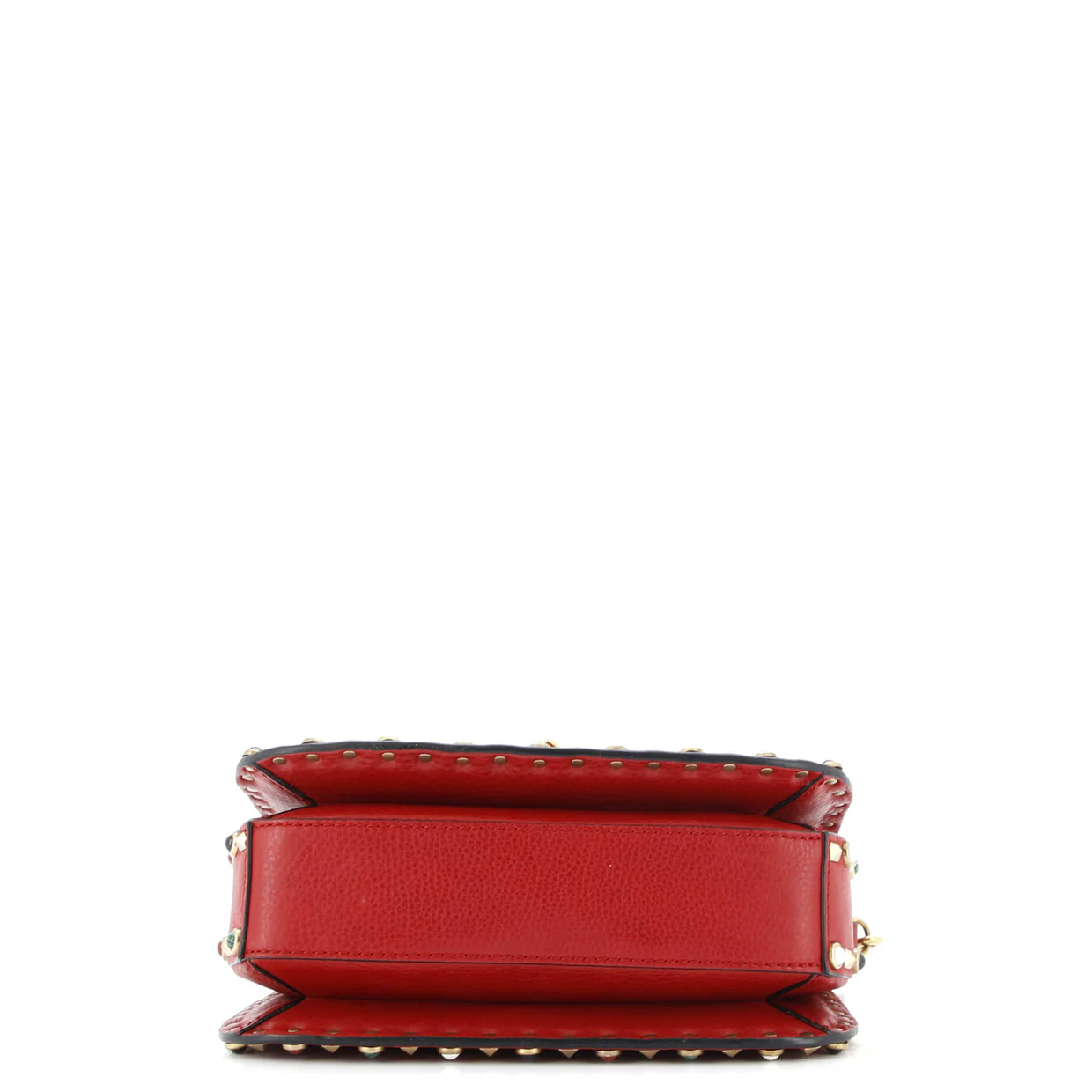Rolling Rockstud Crossbody Bag Leather with Cabochons Medium - Deep Luxury