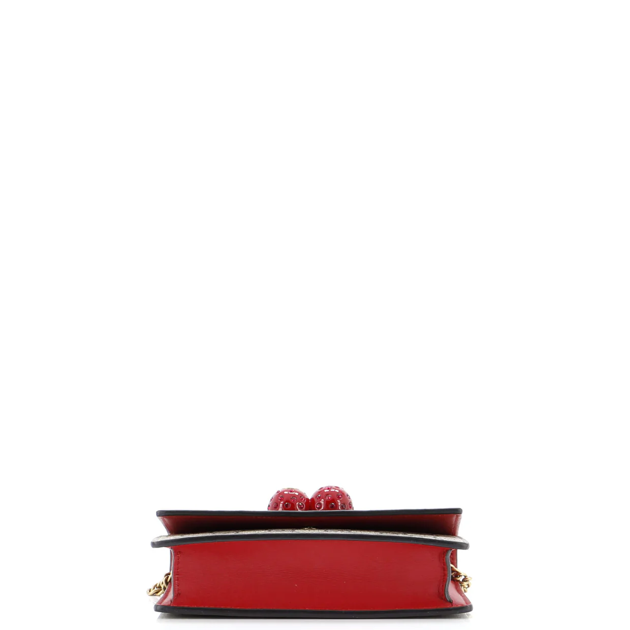 Cherries Wallet on Chain GG Coated Canvas Mini - Deep Luxury