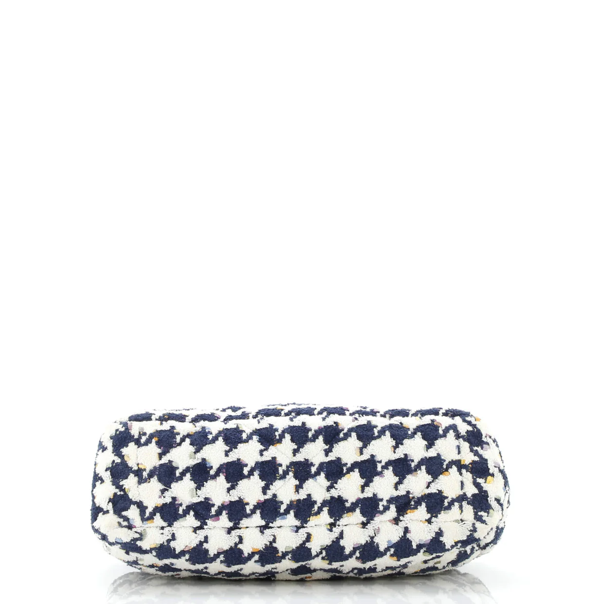 19 Flap Bag Quilted Houndstooth Tweed and Ribbon Large - Deep Luxury