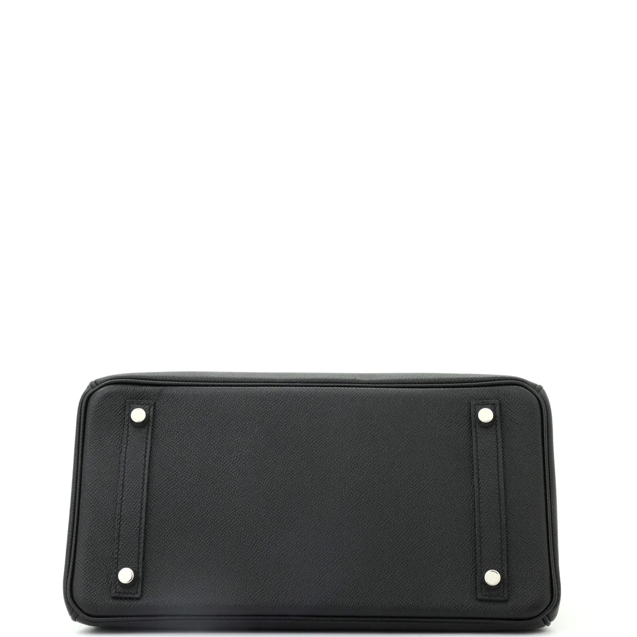 Birkin Handbag Noir Epsom with Palladium Hardware 30 - Deep Luxury