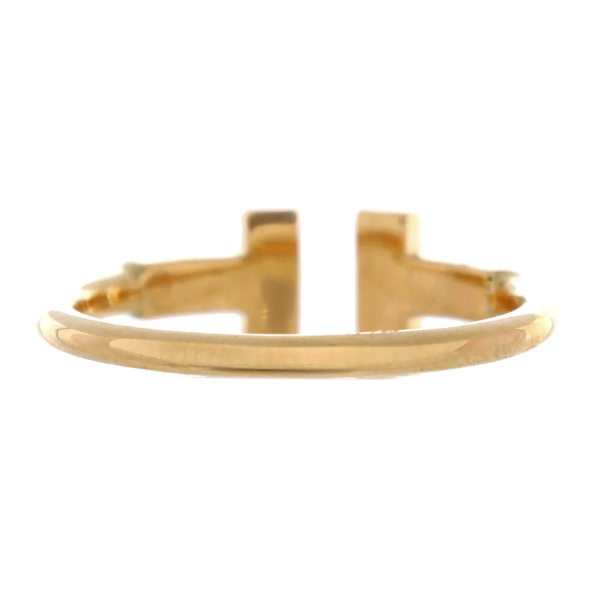 T Wire Ring 18K Yellow Gold with Diamonds - Deep Luxury