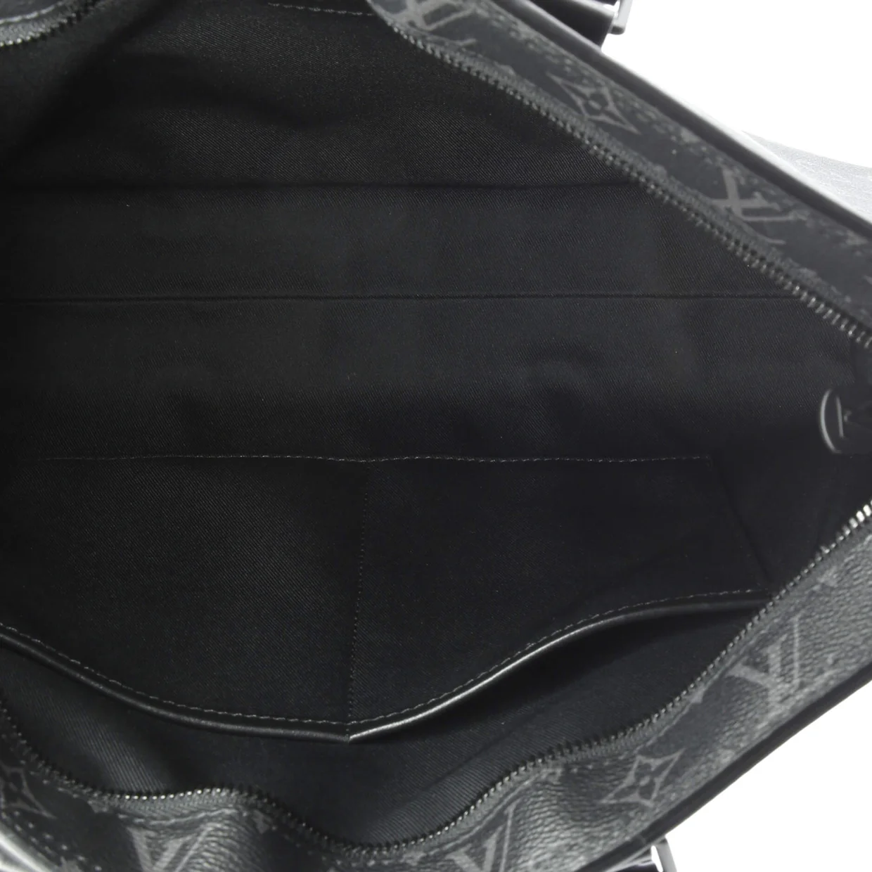 Sac Plat Zipper Tote Monogram Eclipse Canvas Horizontal - Deep Luxury