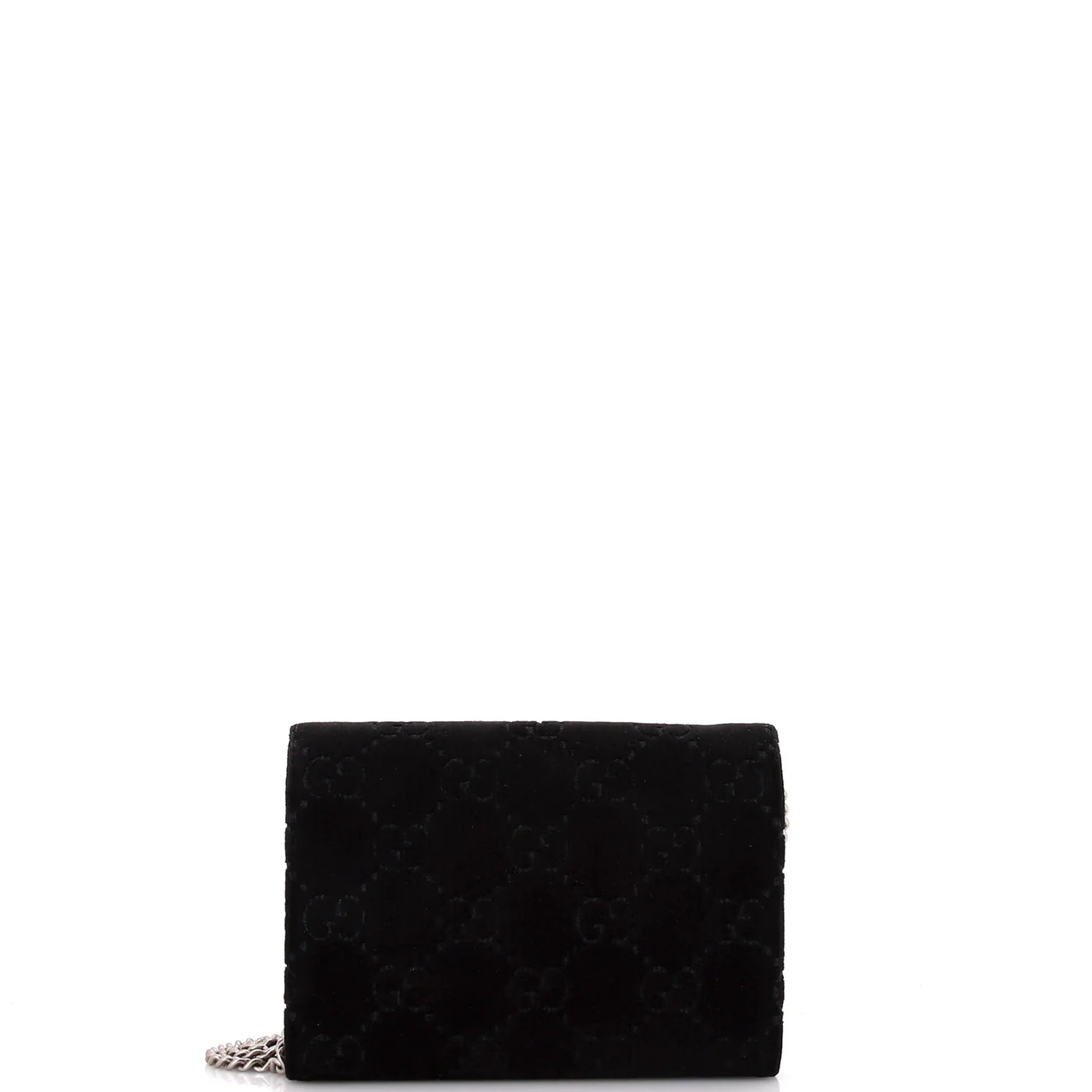 Dionysus Chain Wallet GG Velvet Small - Deep Luxury