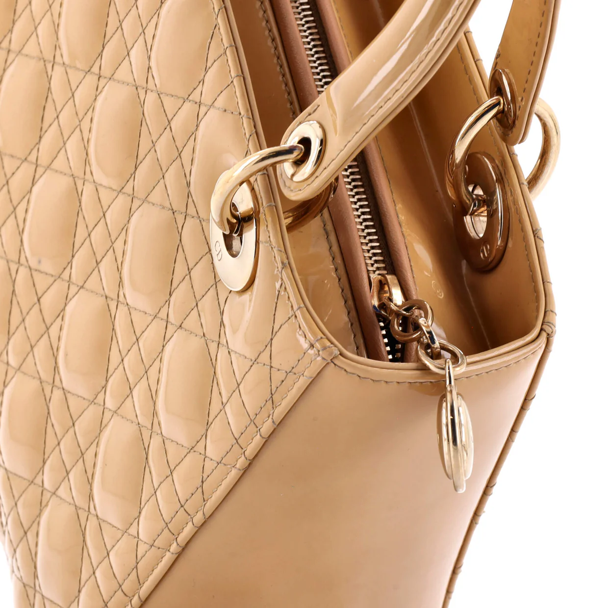 Lady Dior Bag Cannage Quilt Patent Medium - Deep Luxury