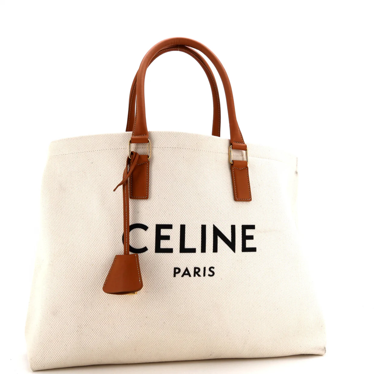 Horizontal Cabas Tote Canvas with Leather - Deep Luxury