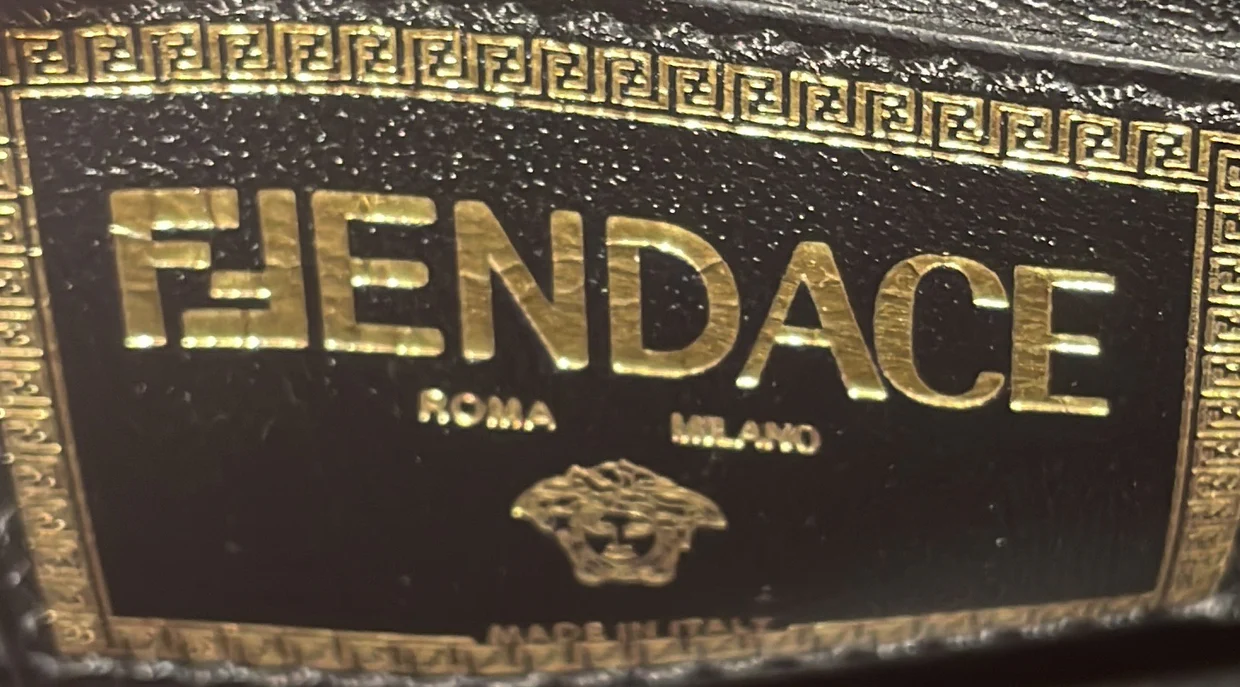 x Fendi Fendace La Medusa Top Handle Bag Zucca Canvas and Leather Medium - Deep Luxury