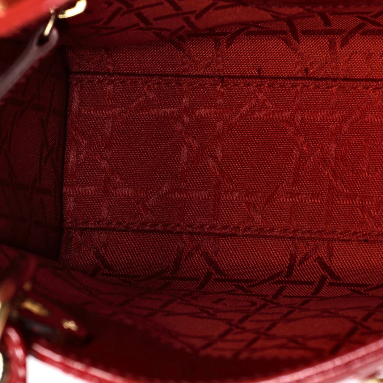 Lady Dior Chain Bag Cannage Quilt Patent Mini - Deep Luxury