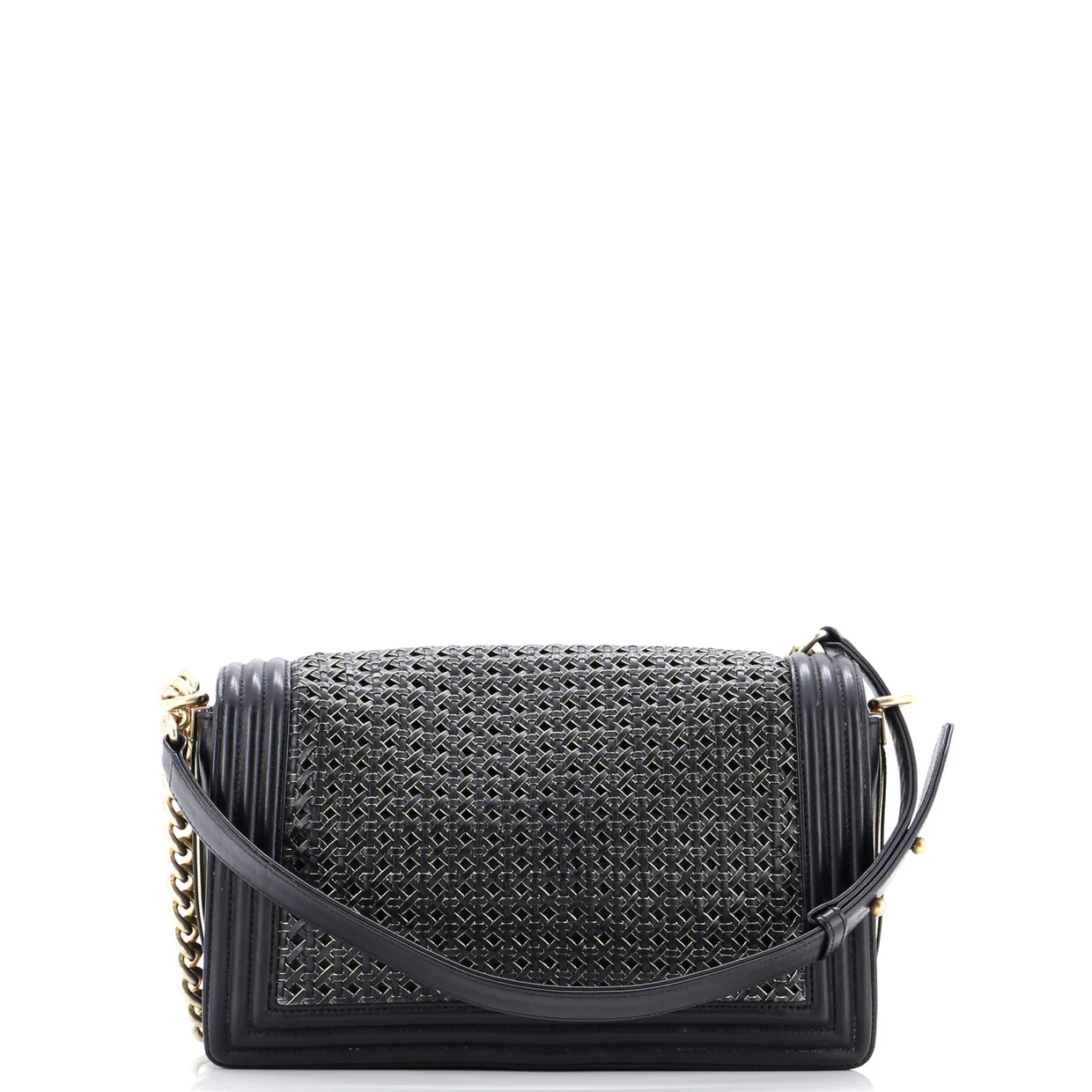 Boy Flap Bag Braided Sheepskin New Medium - Deep Luxury