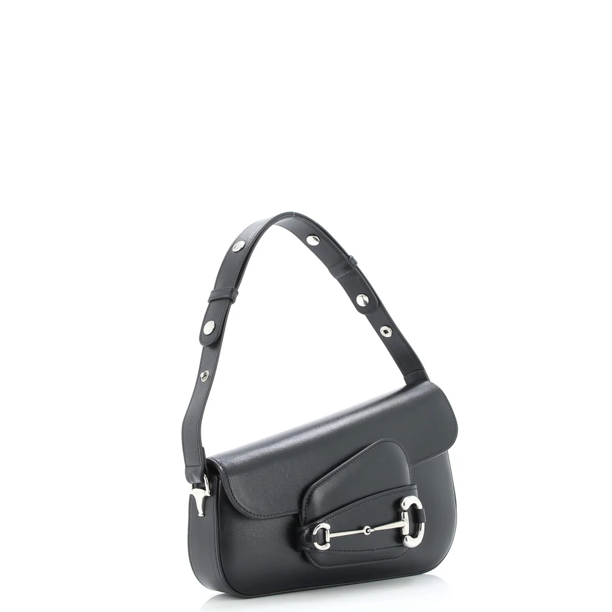 Horsebit 1955 Asymmetric Shoulder Bag Leather Small - Deep Luxury