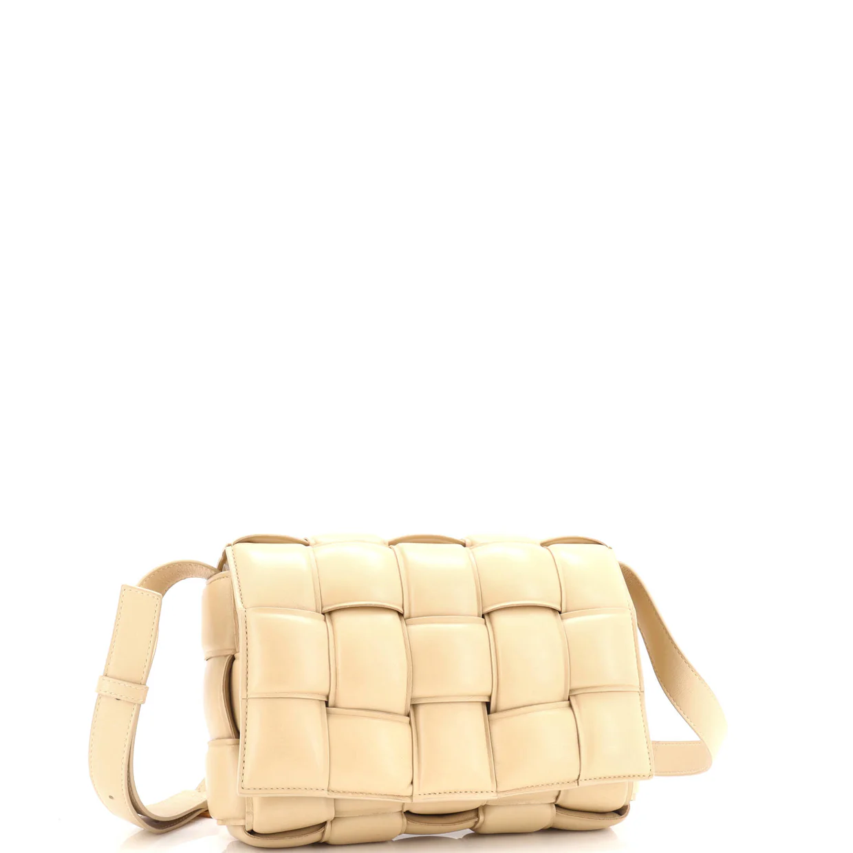 Cassette Crossbody Bag Padded Maxi Intrecciato Leather - Deep Luxury