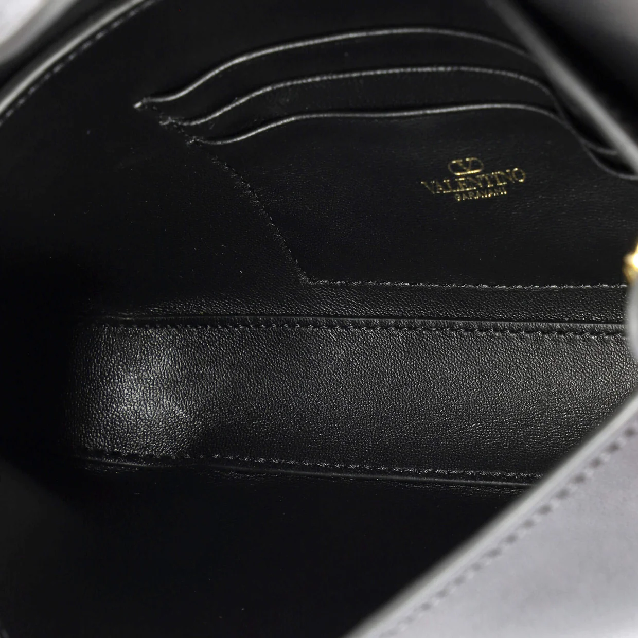 VLogo Bold Flap Shoulder Bag Leather Mini - Deep Luxury