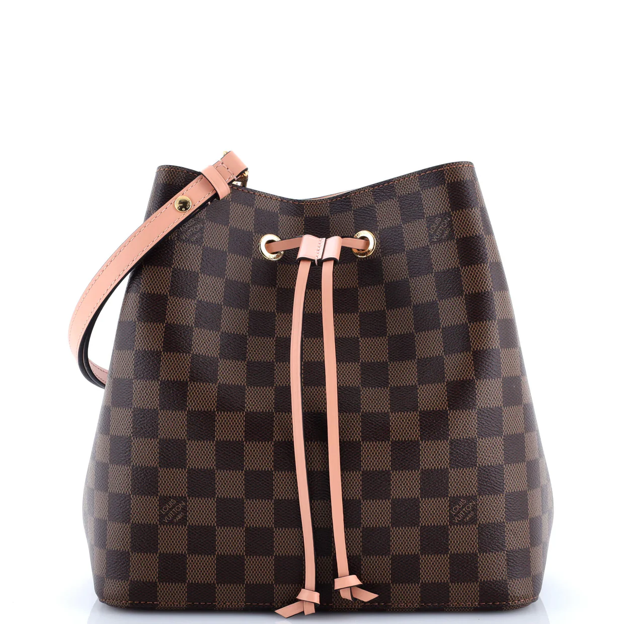 NeoNoe Handbag Damier with Leather MM - Deep Luxury