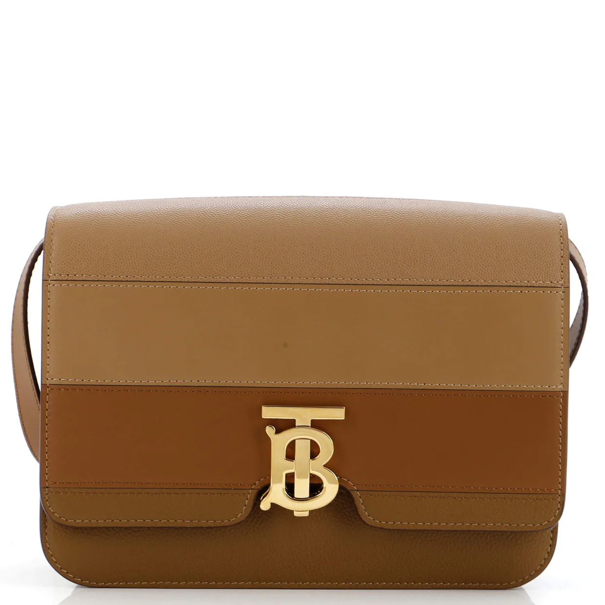TB Flap Bag Panelled Leather Medium - Deep Luxury