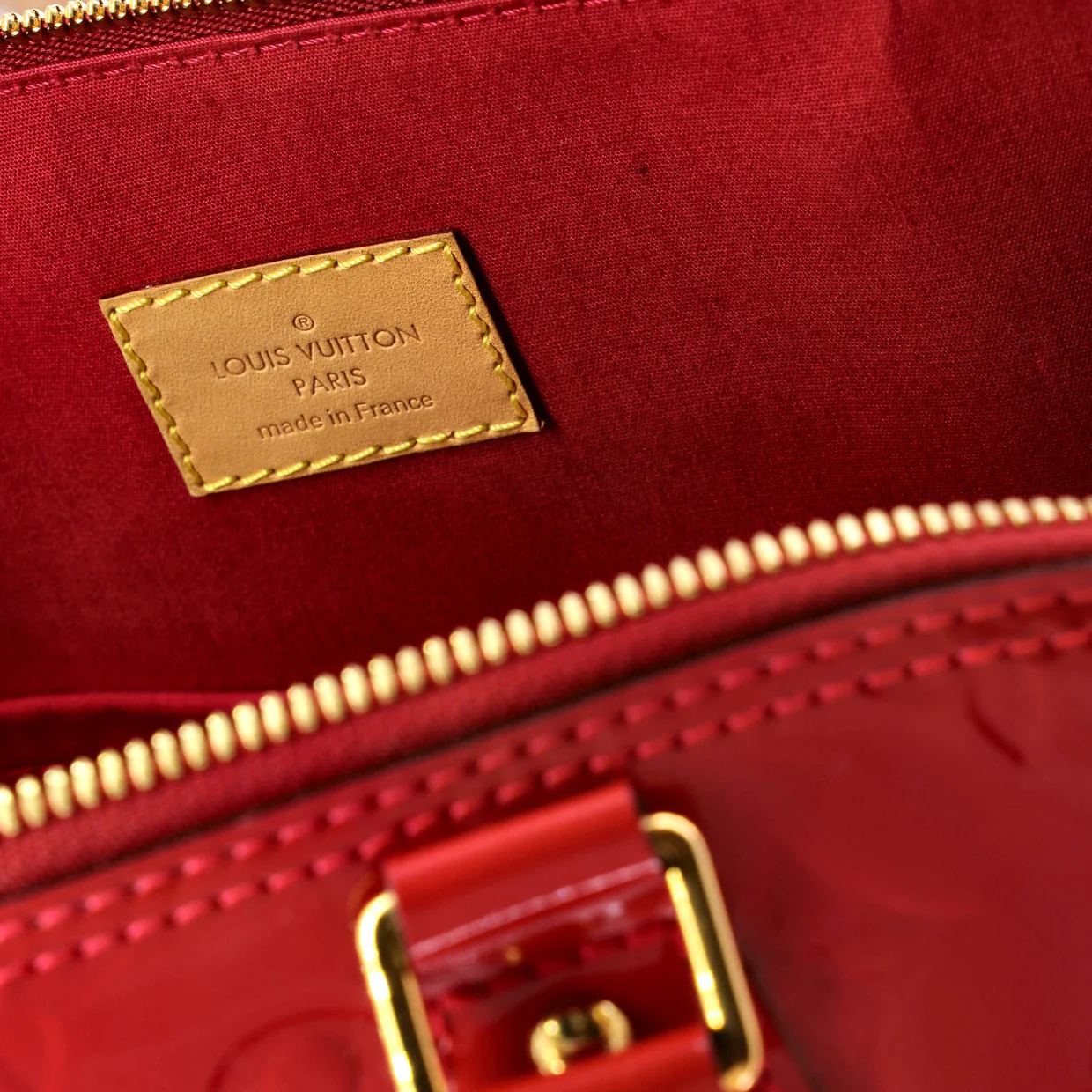 Alma Handbag Monogram Vernis GM - Deep Luxury