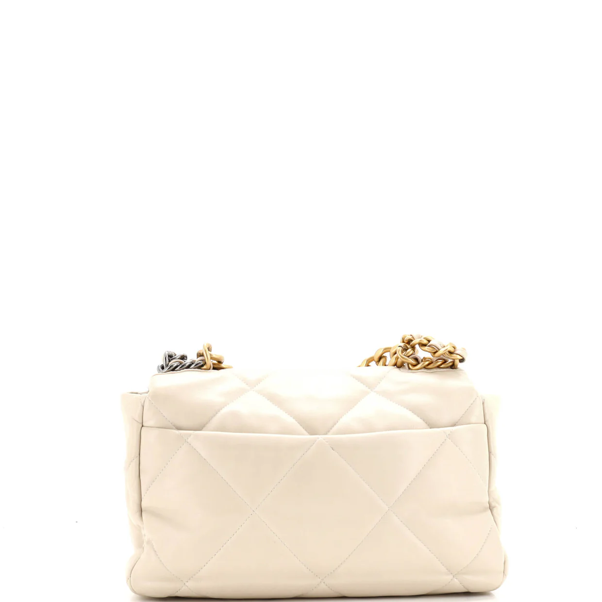 19 Flap Bag Quilted Leather Large - Deep Luxury