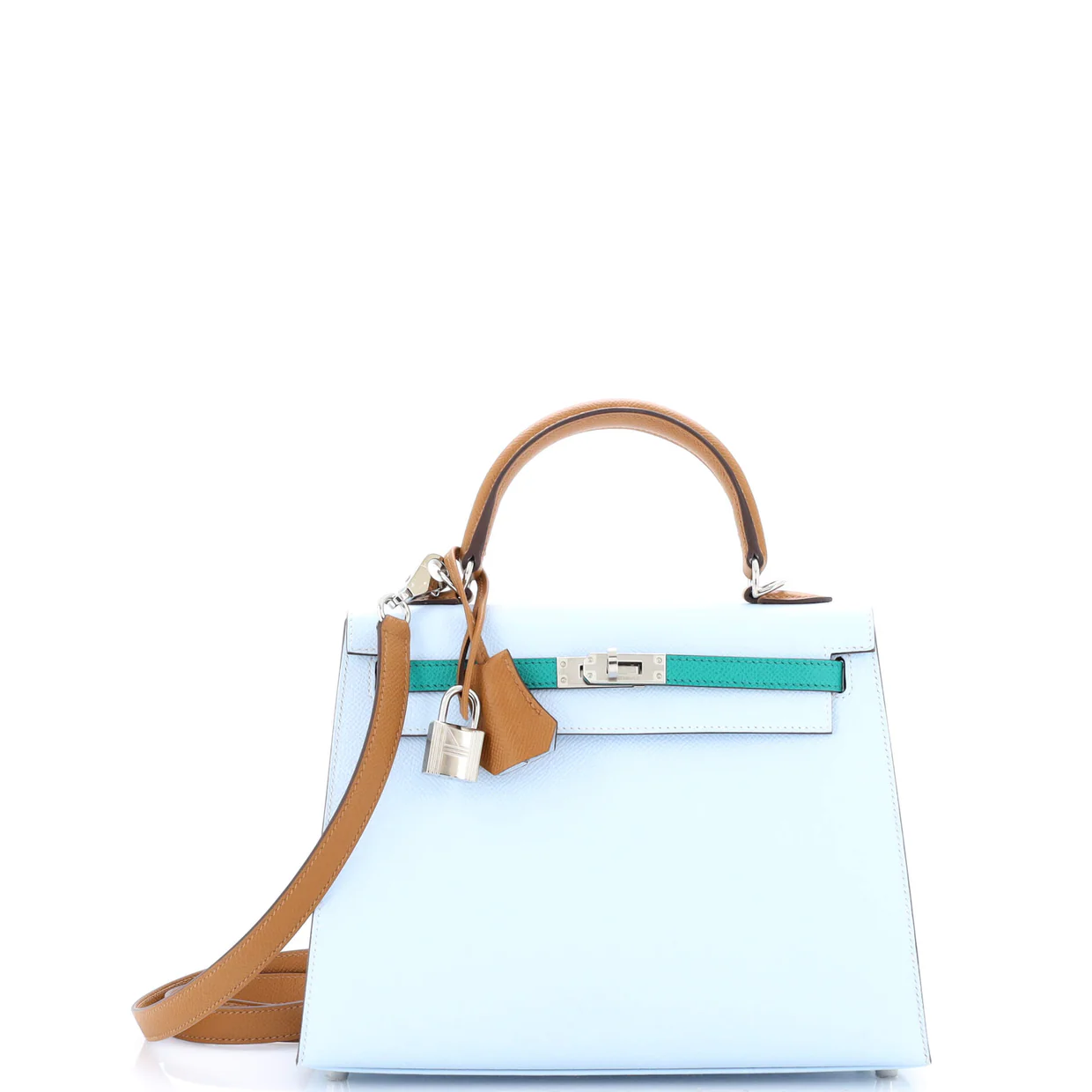 Kelly Handbag Tricolor Epsom with Palladium Hardware 25 - Deep Luxury