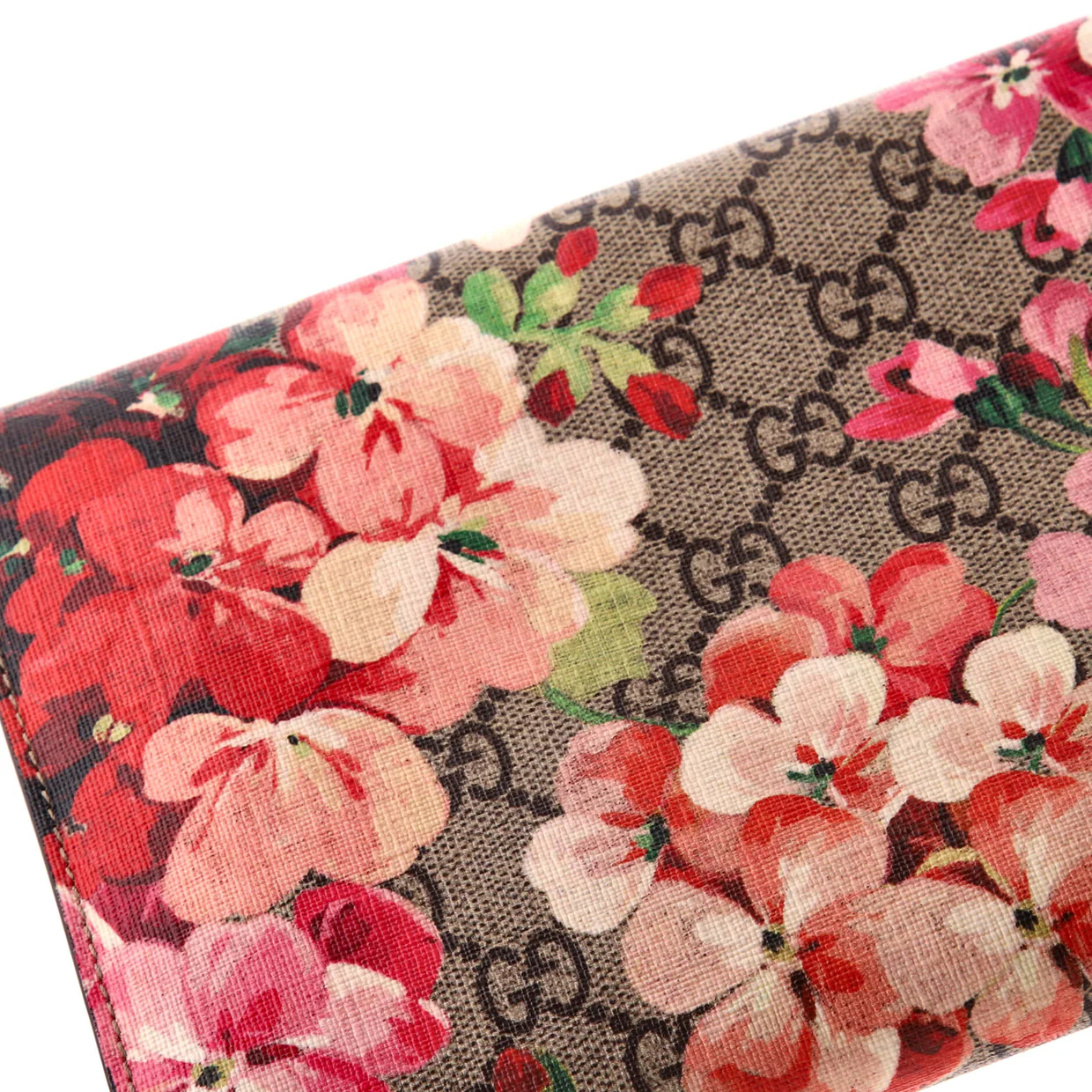 Dionysus Chain Wallet Blooms Print GG Coated Canvas Small - Deep Luxury