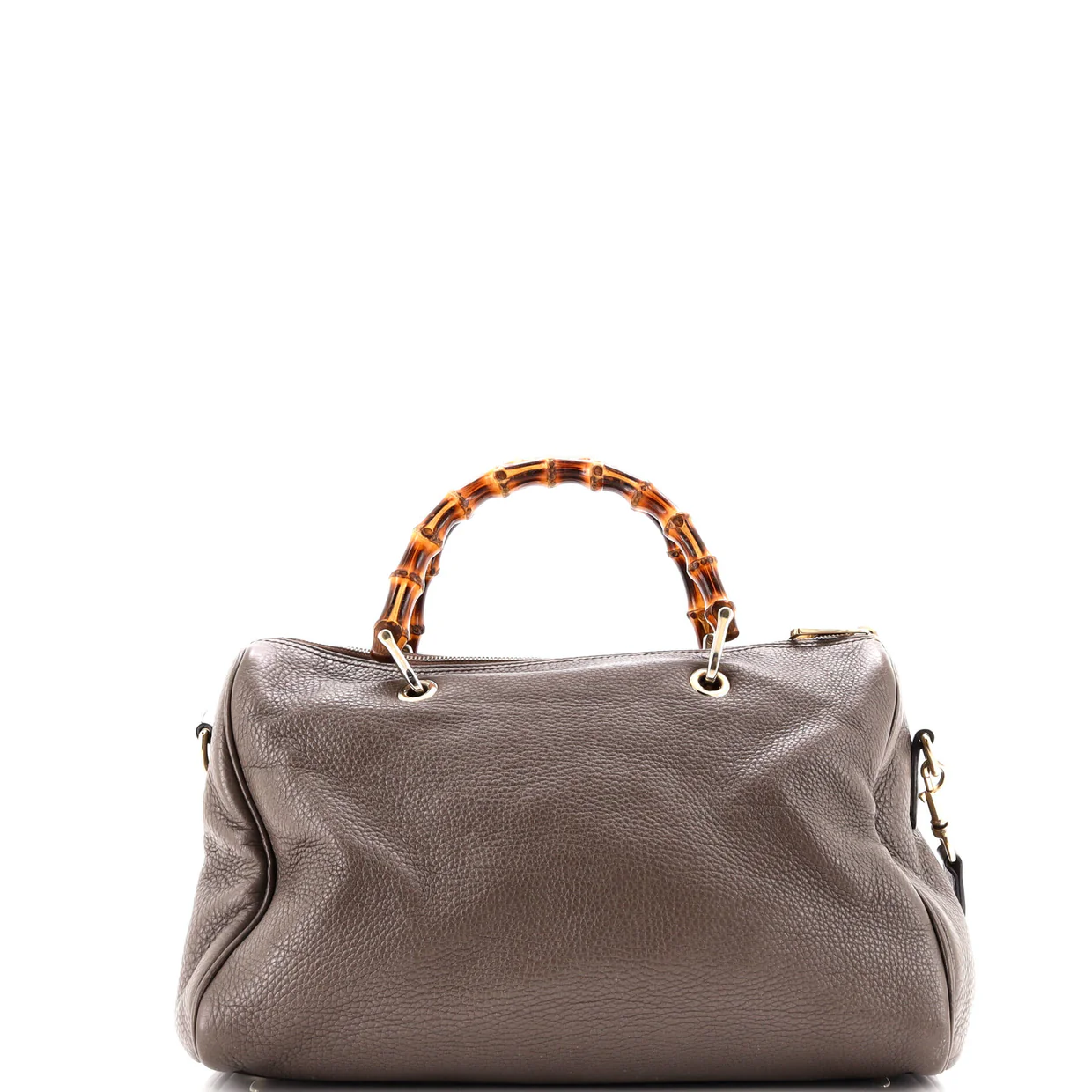 Bamboo Shopper Boston Bag Leather Medium - Deep Luxury