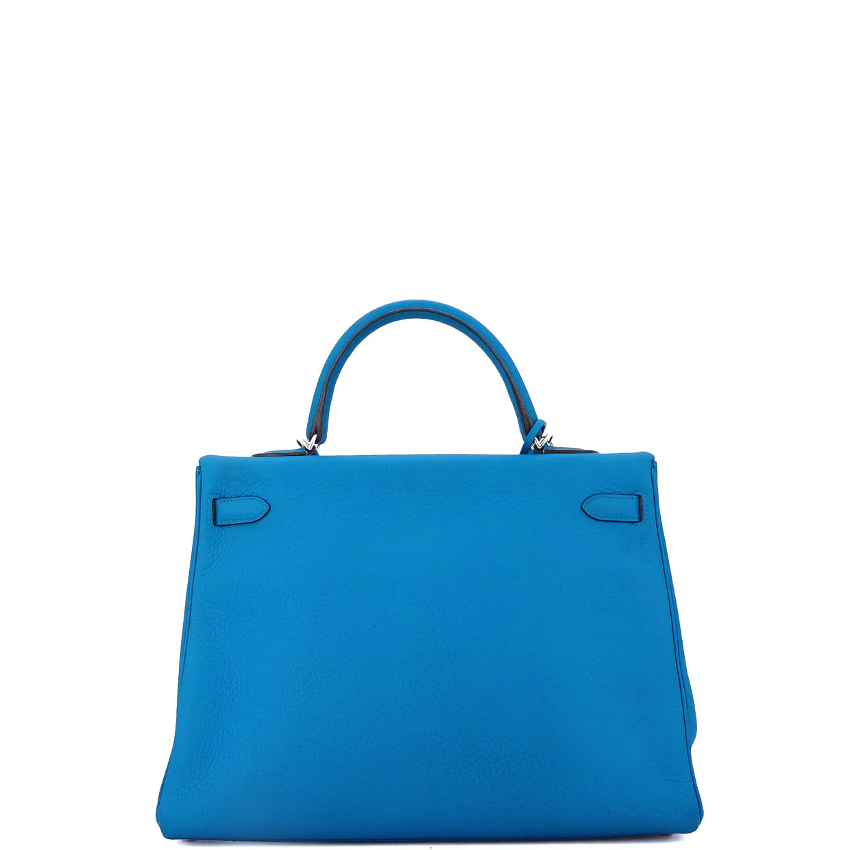 Kelly Handbag Bleu Hydra Clemence with Palladium Hardware 35 - Deep Luxury