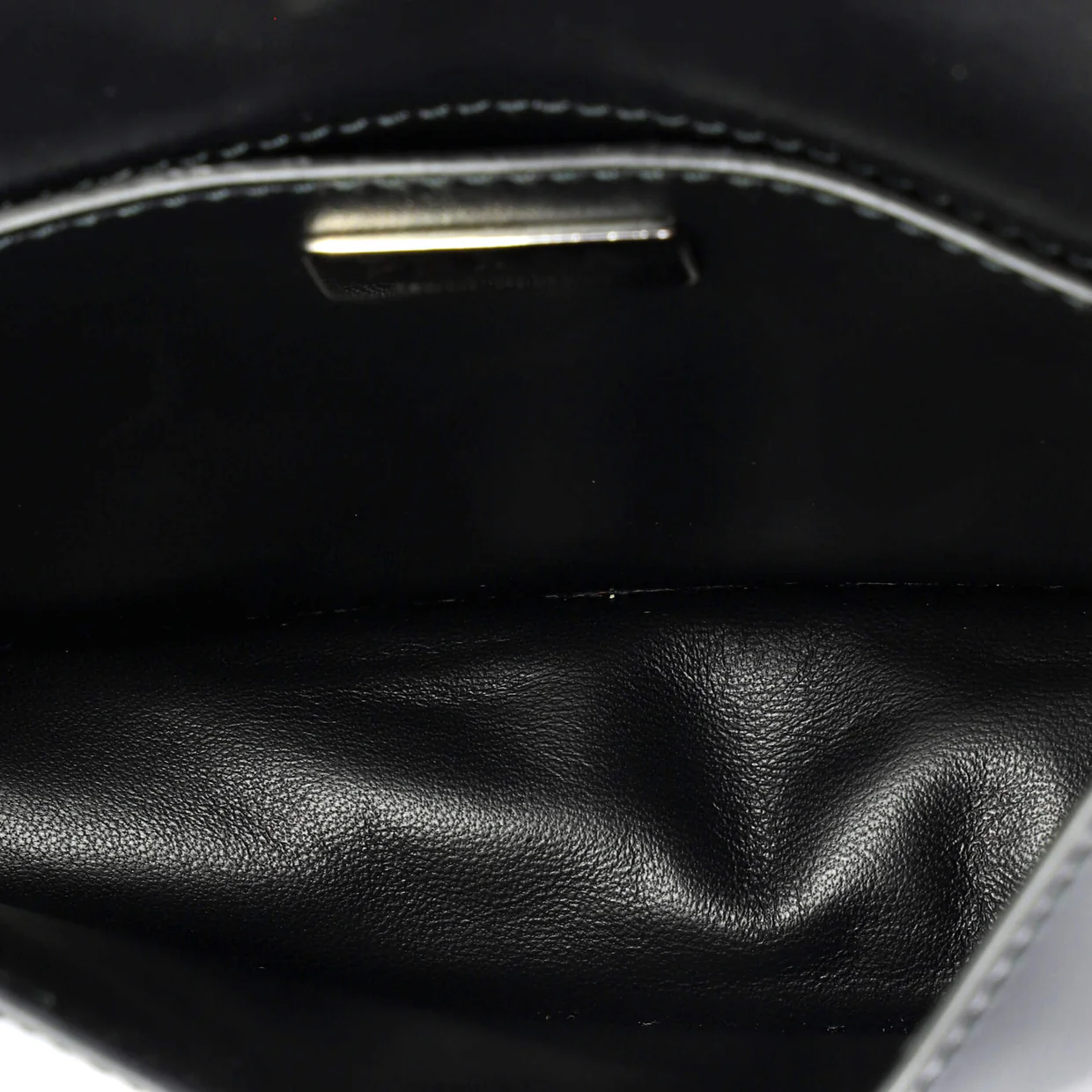 Maxi Triangle Logo Chain Flap Bag Brushed Leather Small - Deep Luxury