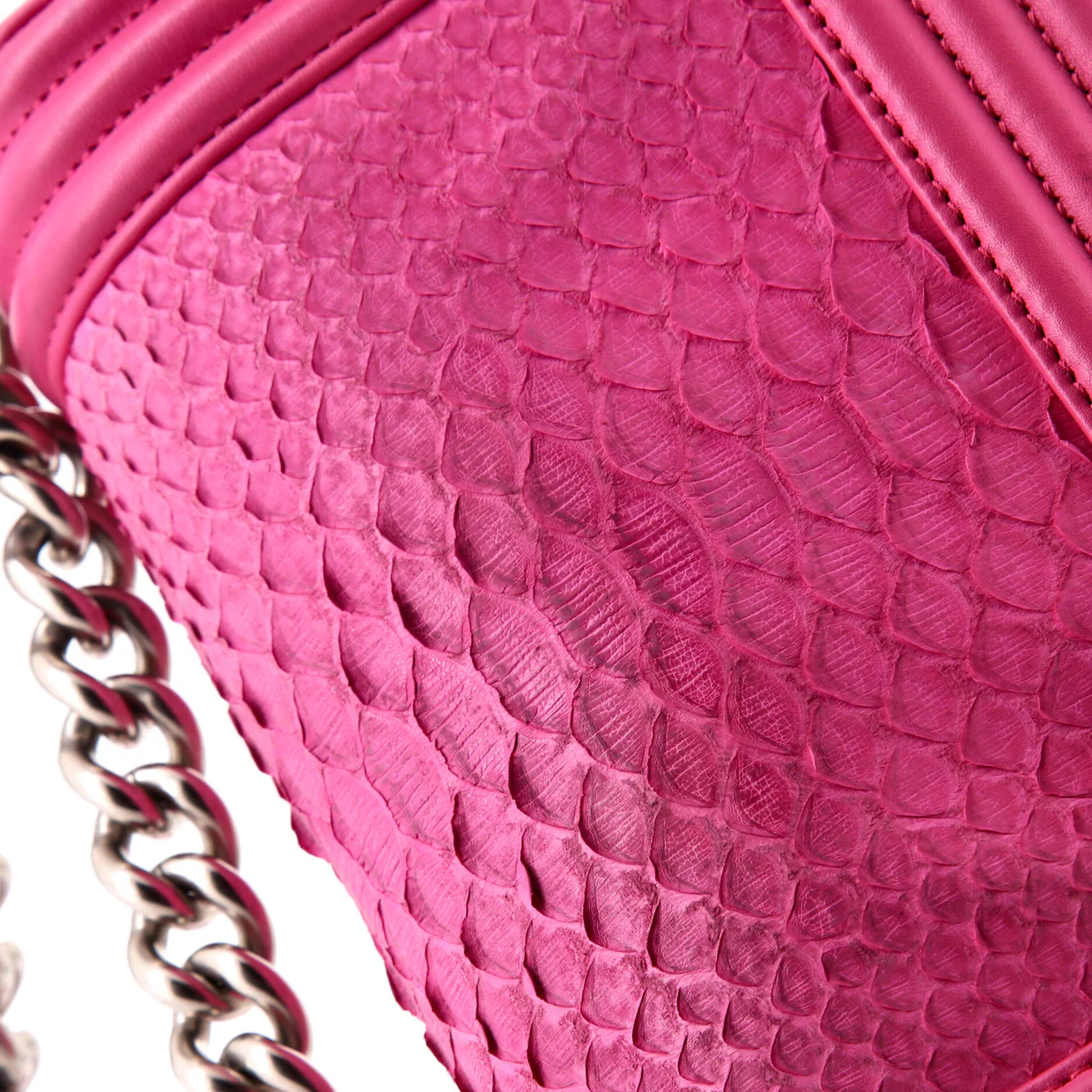 Boy Flap Bag Python Small - Deep Luxury