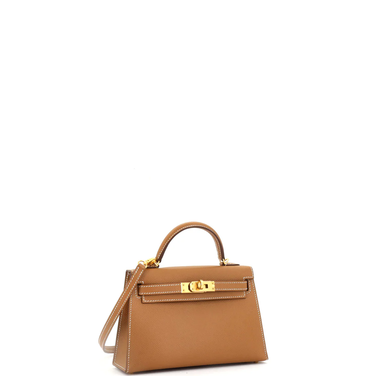 Kelly Mini II Bag Gold Epsom with Gold Hardware 20 - Deep Luxury