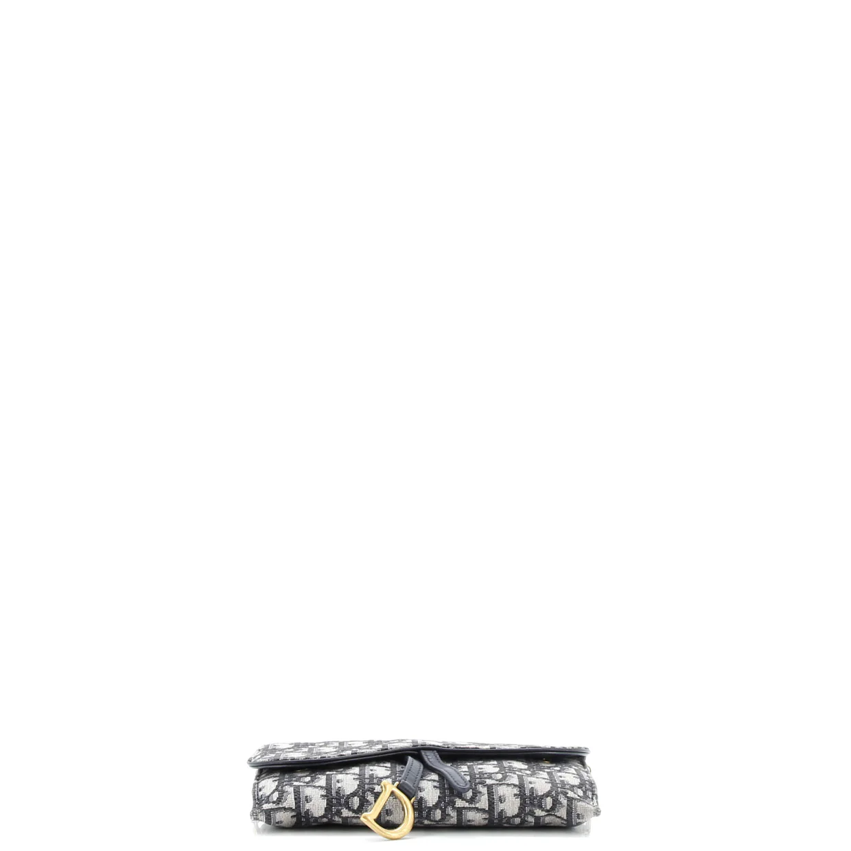 Saddle Chain Wallet Oblique Canvas - Deep Luxury