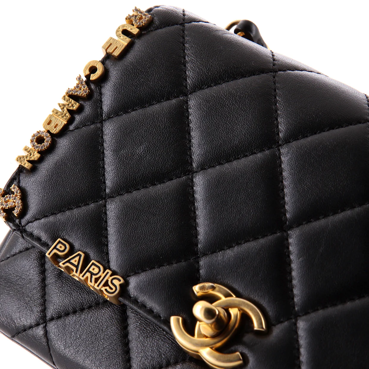 Paris Monaco Flap Bag Quilted Lambskin Mini - Deep Luxury