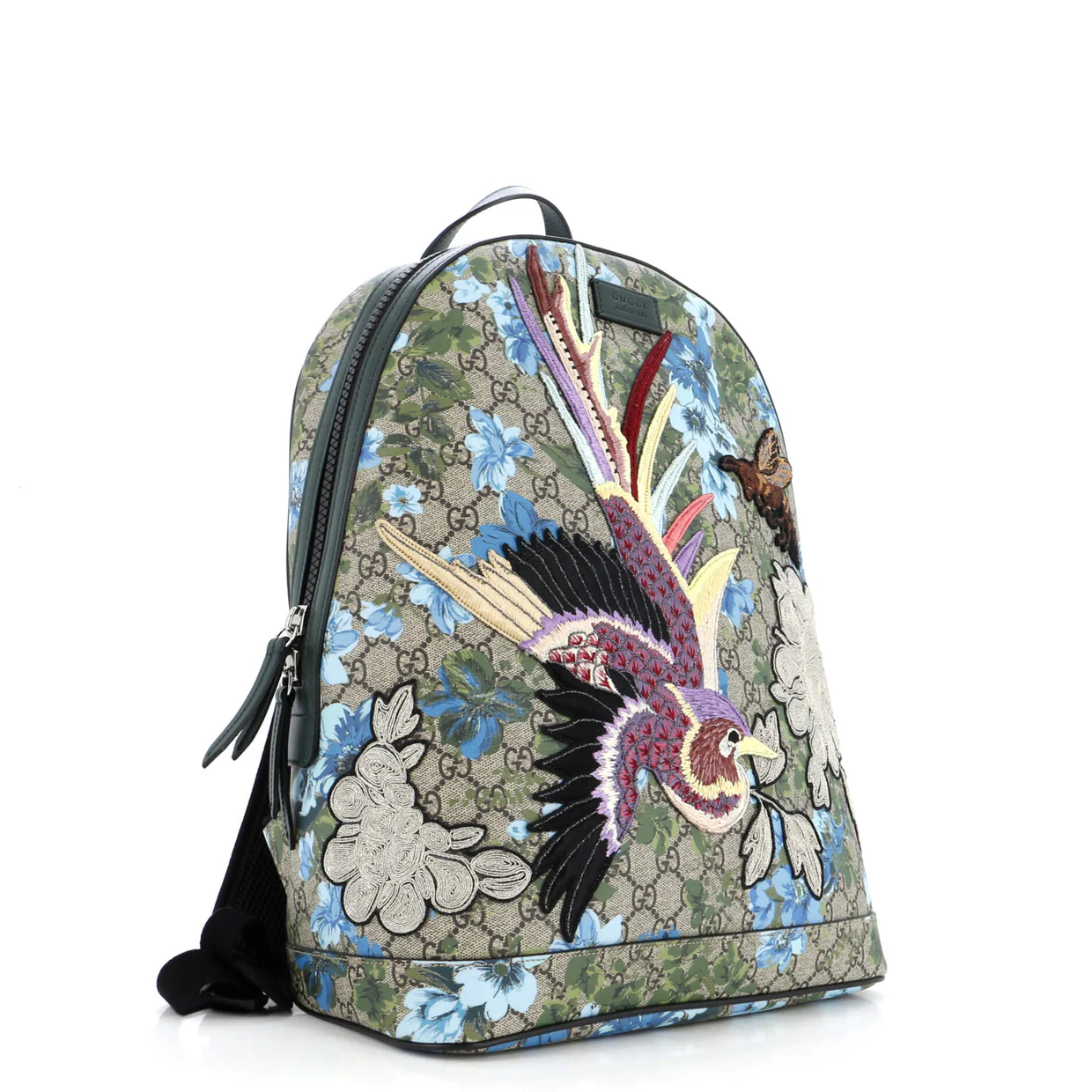 Zip Backpack Embroidered Printed GG Coated Canvas Medium - Deep Luxury