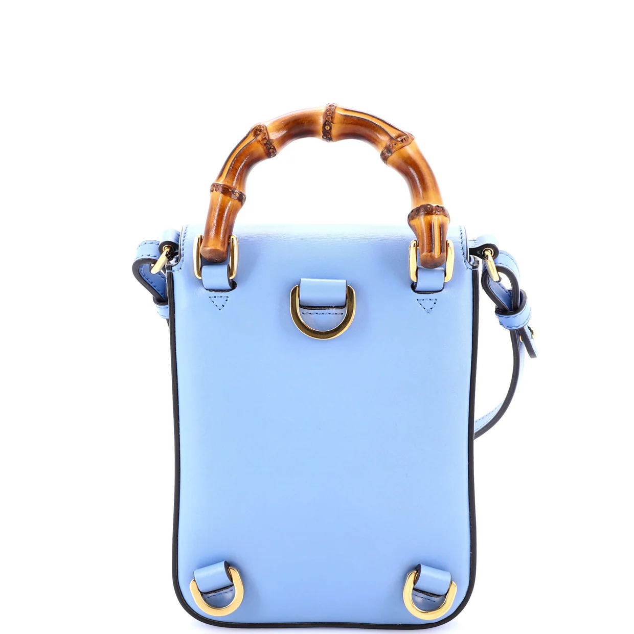 Bamboo Top Handle Backpack Leather Mini - Deep Luxury