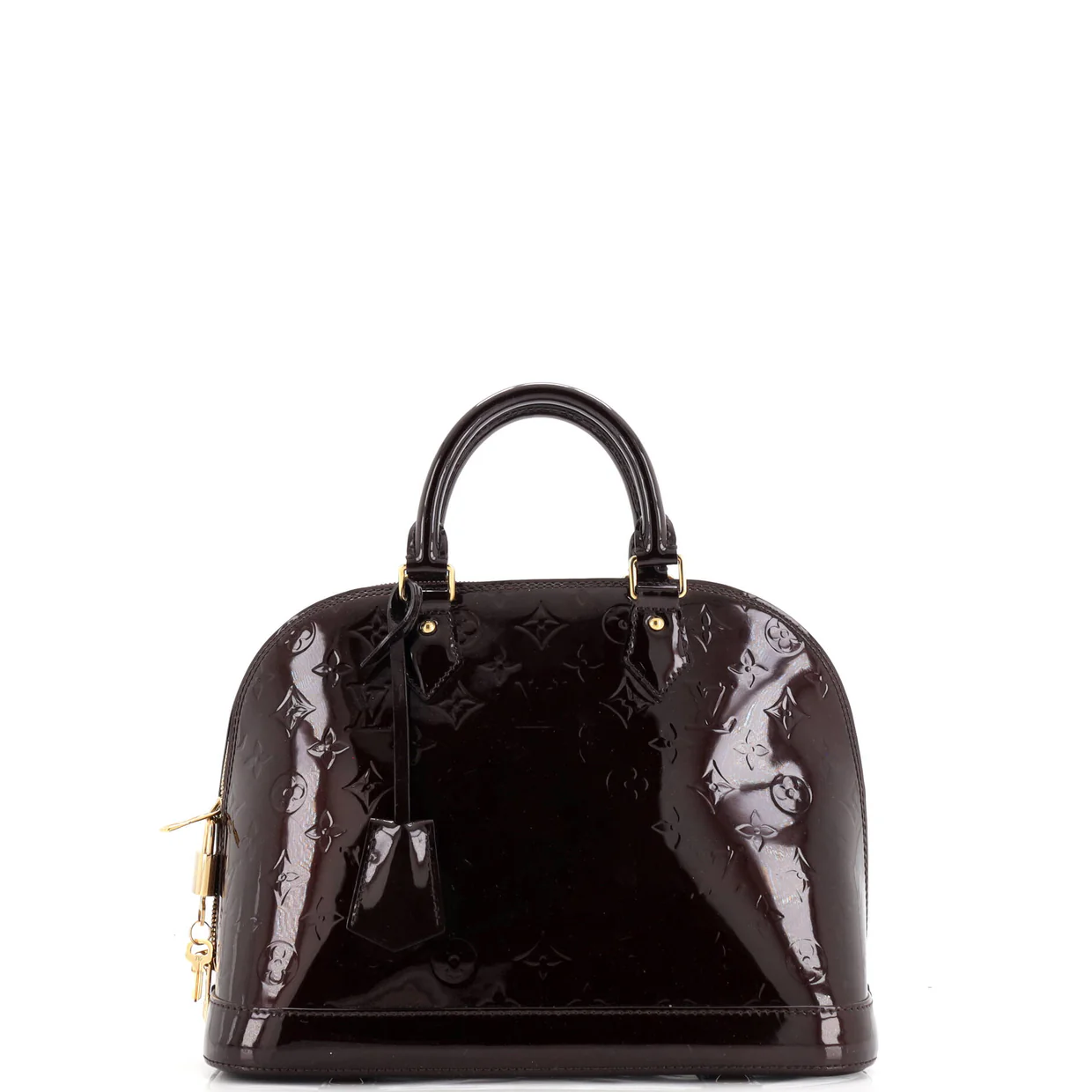 Alma Handbag Monogram Vernis PM - Deep Luxury