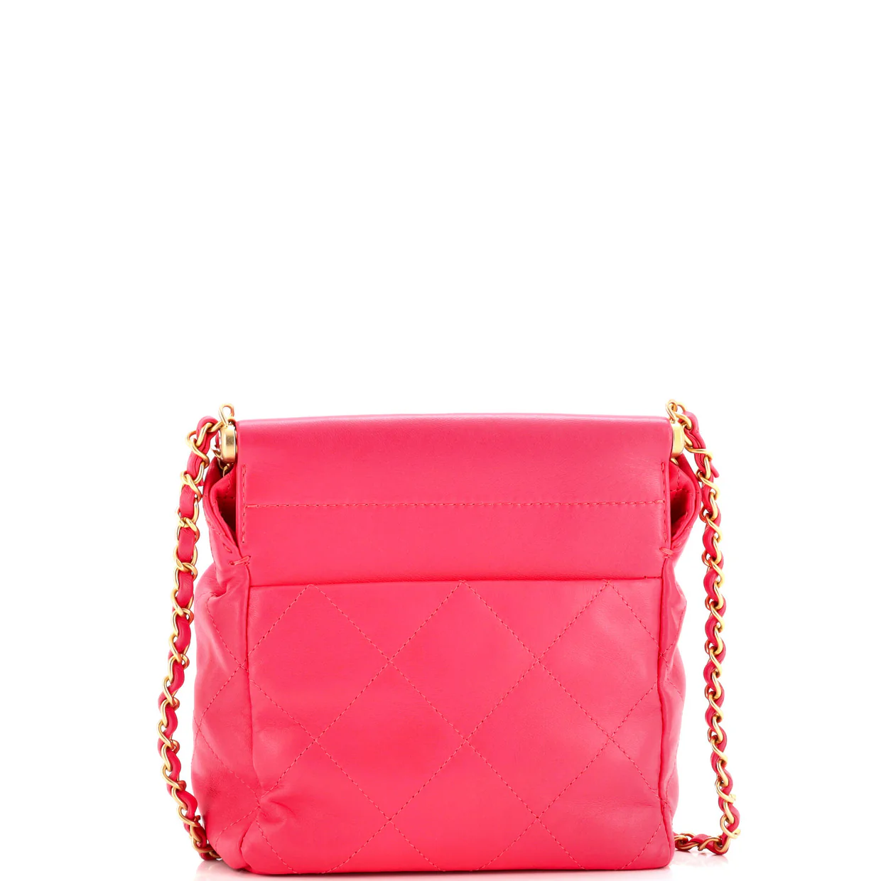 Resin Charms Chain Bucket Bag Quilted Lambskin Small - Deep Luxury