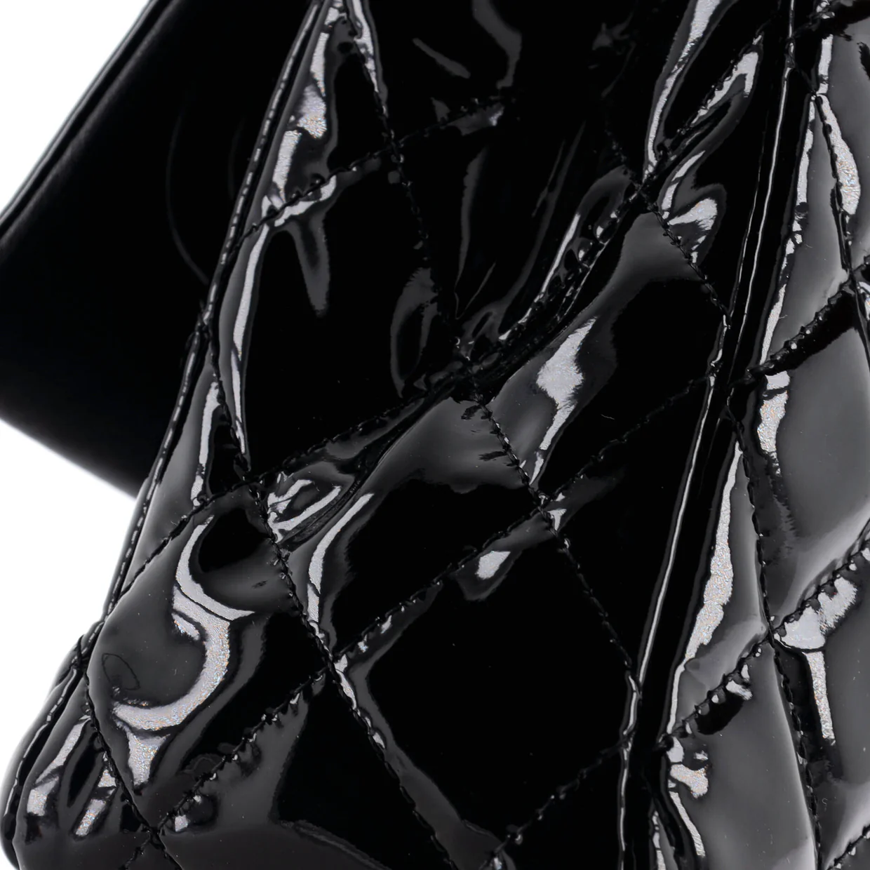 Classic Double Flap Bag Quilted Patent Medium - Deep Luxury