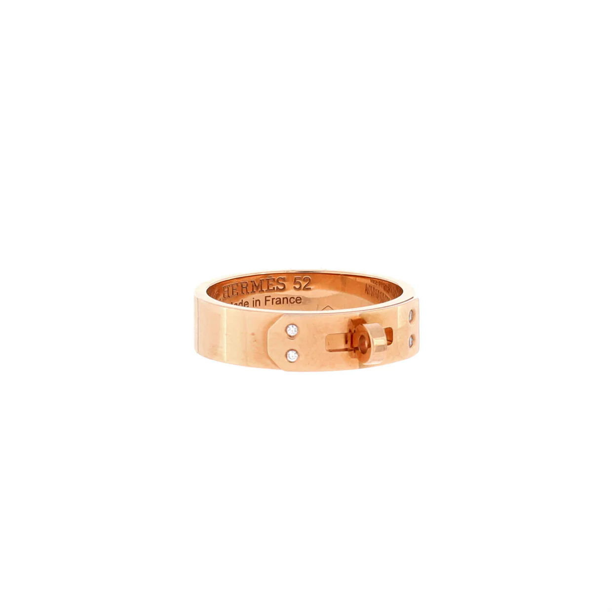 Kelly Ring 18K Rose Gold with Diamonds PM - Deep Luxury